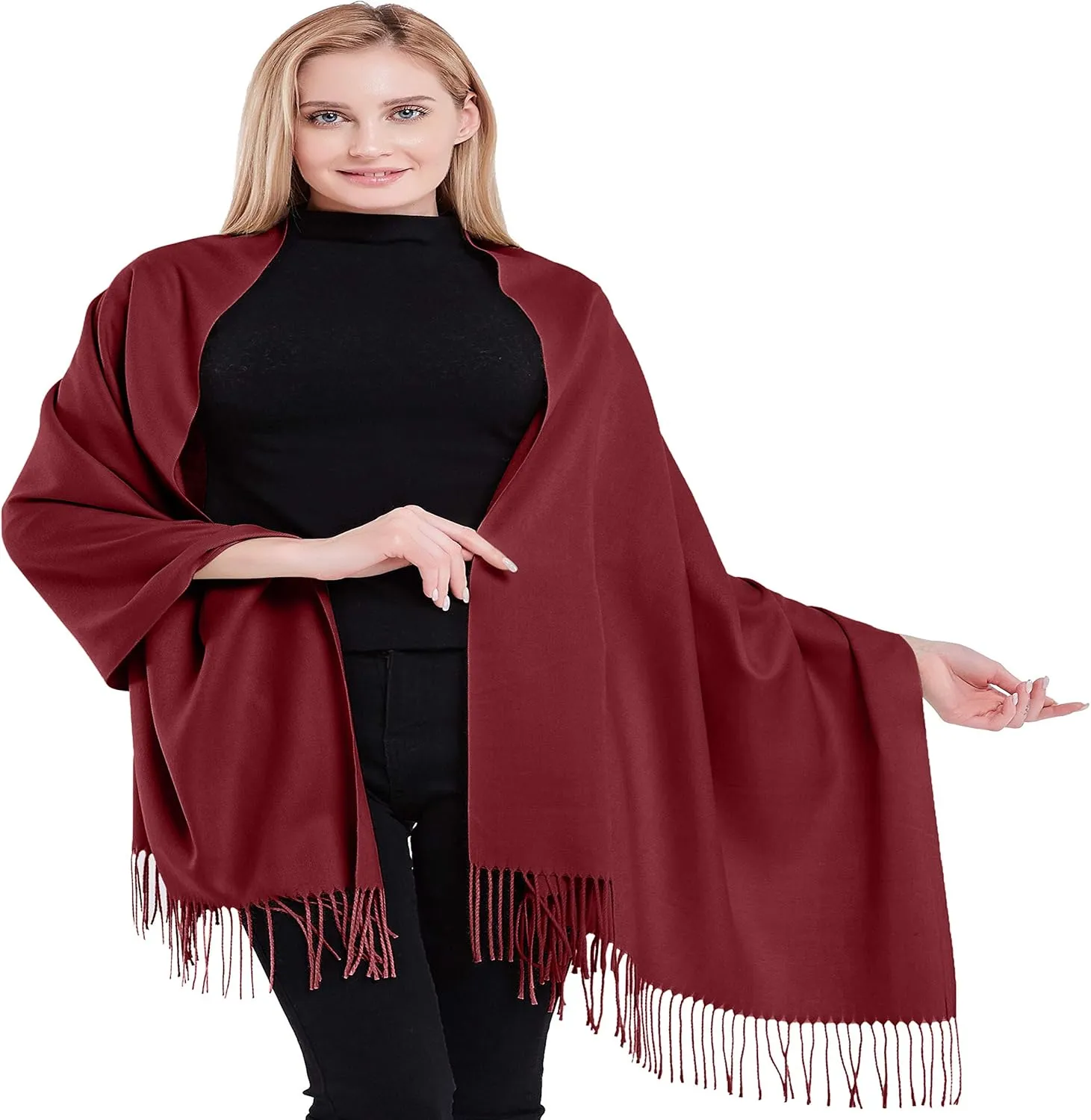 CJ Apparel 100% Cashmere Shawl Pashmina Scarf Wrap Stole Head Wrap Hand Made in Nepal New