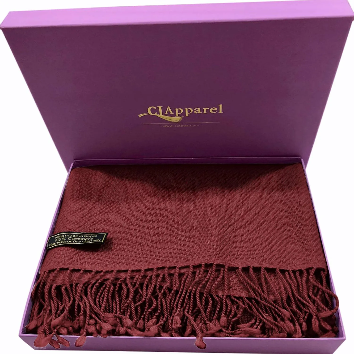 CJ Apparel 100% Cashmere Shawl Pashmina Scarf Wrap Stole Head Wrap Hand Made in Nepal New