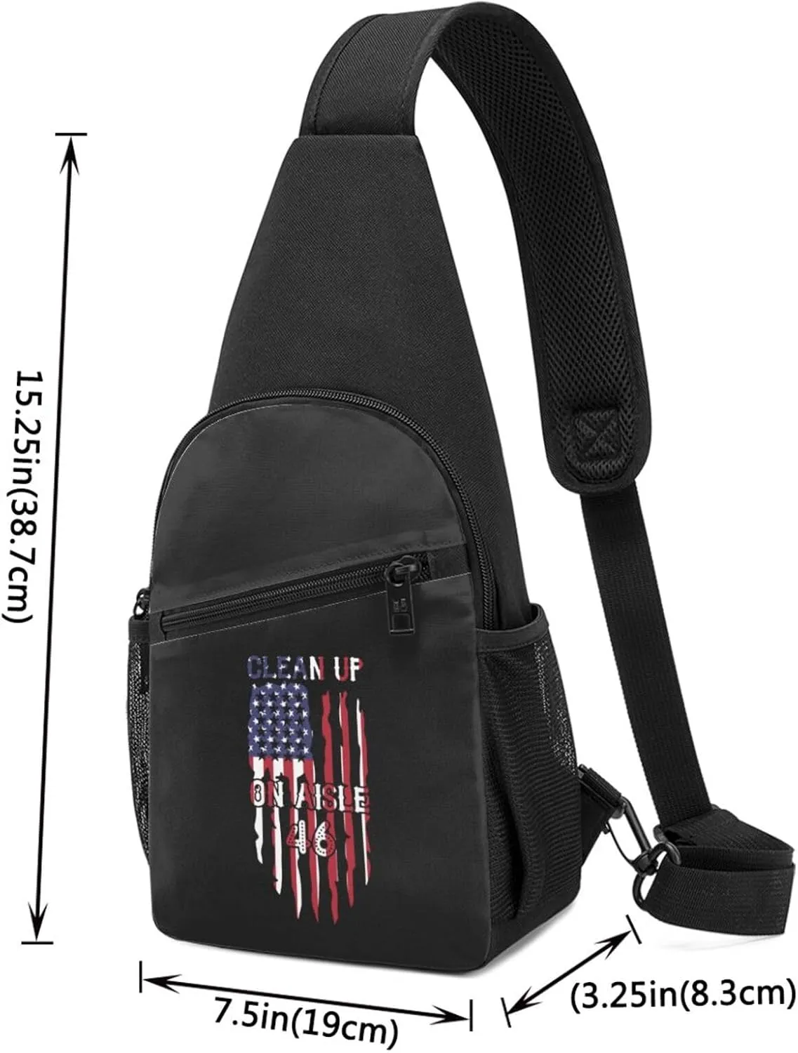 Clean Up On Aisle 46 Chest Pack Leisure Shoulder Crossbody Chest Bag
