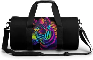 Colorful Zebra Novelty Large Duffel Bag Lightweight Gym Bag Travel Tote Bags