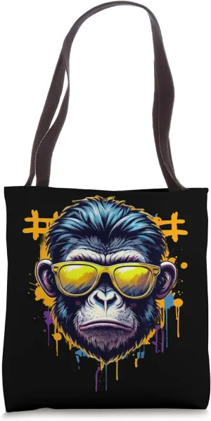 Cool Gorilla Graffiti Style Outlaw Primate Tote Bag