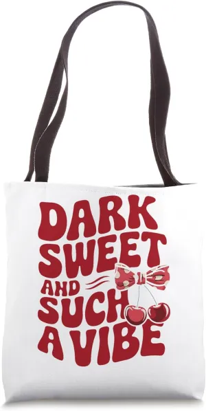 Coquette Inspired Retro Vintage Design Style Cherry Vibe Tote Bag