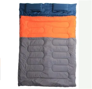 Couple Double Sleeping Bag Widened Thick Warm Outdoor Camping Indoor Lunch Break Adult Double Cotton Sleeping Bag (Color : Orange Size : 3.0kg)