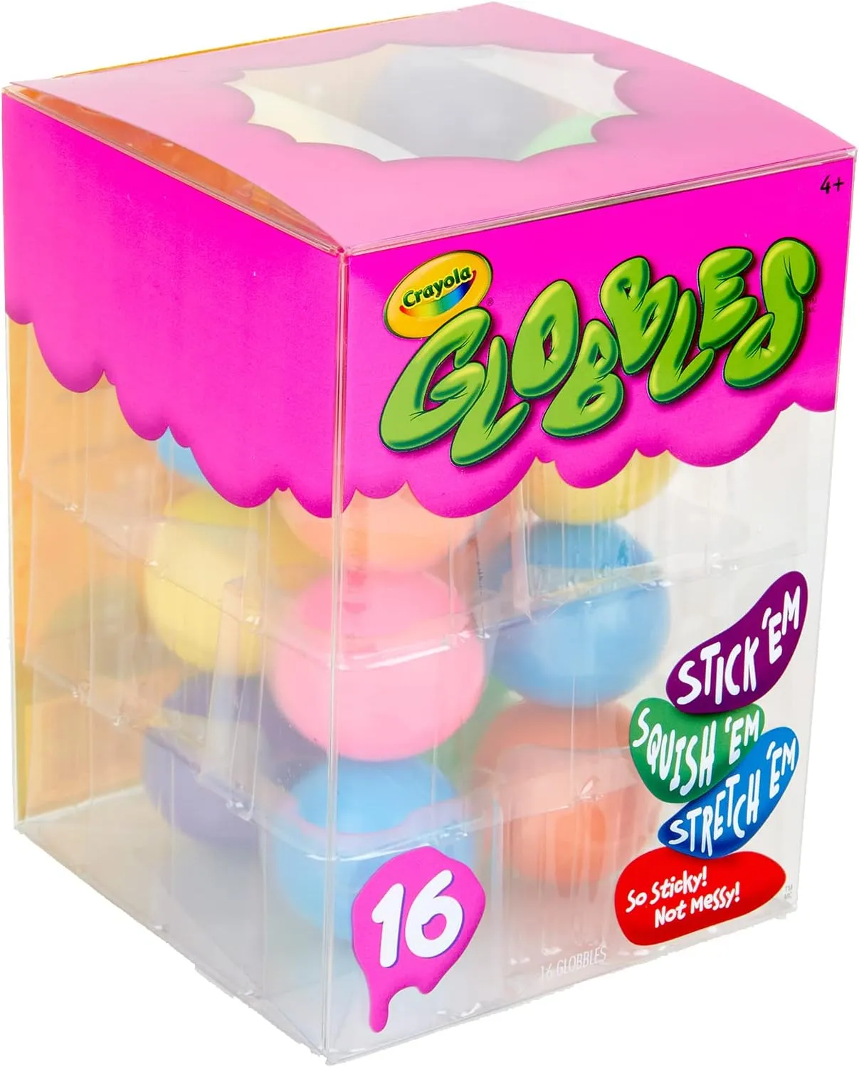 Crayola Globbles Squish Toys (16ct), Sticky Stress Ball for Kids & Adults, Calming Sensory Fidget Toys for Classrooms, Stress Relief Fidget Balls, Back to School Gift