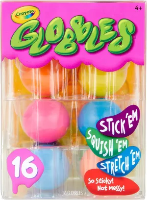 Crayola Globbles Squish Toys (16ct), Sticky Stress Ball for Kids & Adults, Calming Sensory Fidget Toys for Classrooms, Stress Relief Fidget Balls, Back to School Gift