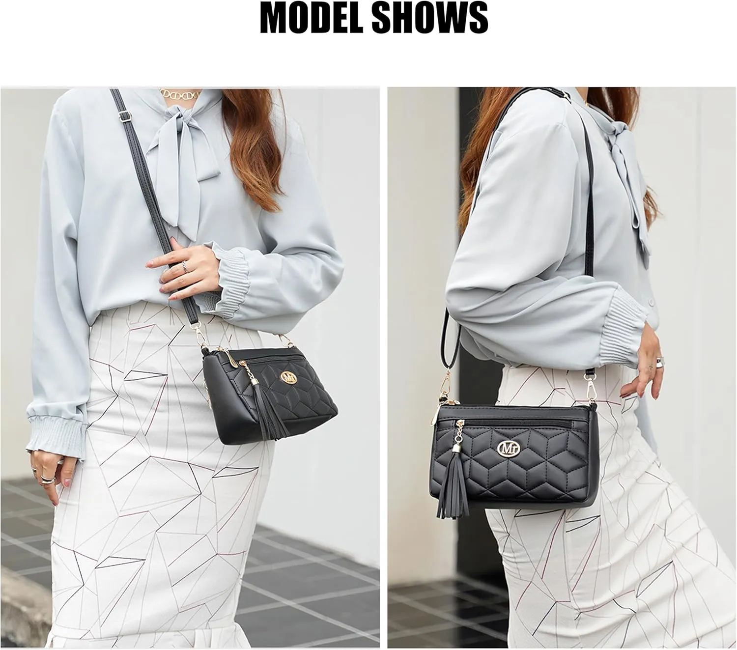 Cross Body Shoulder Purse for Women Ladies Purses and Handbags Crossbody Bags for Women with Tassel Zipper