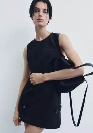 Crossbody bag with double handle - Black