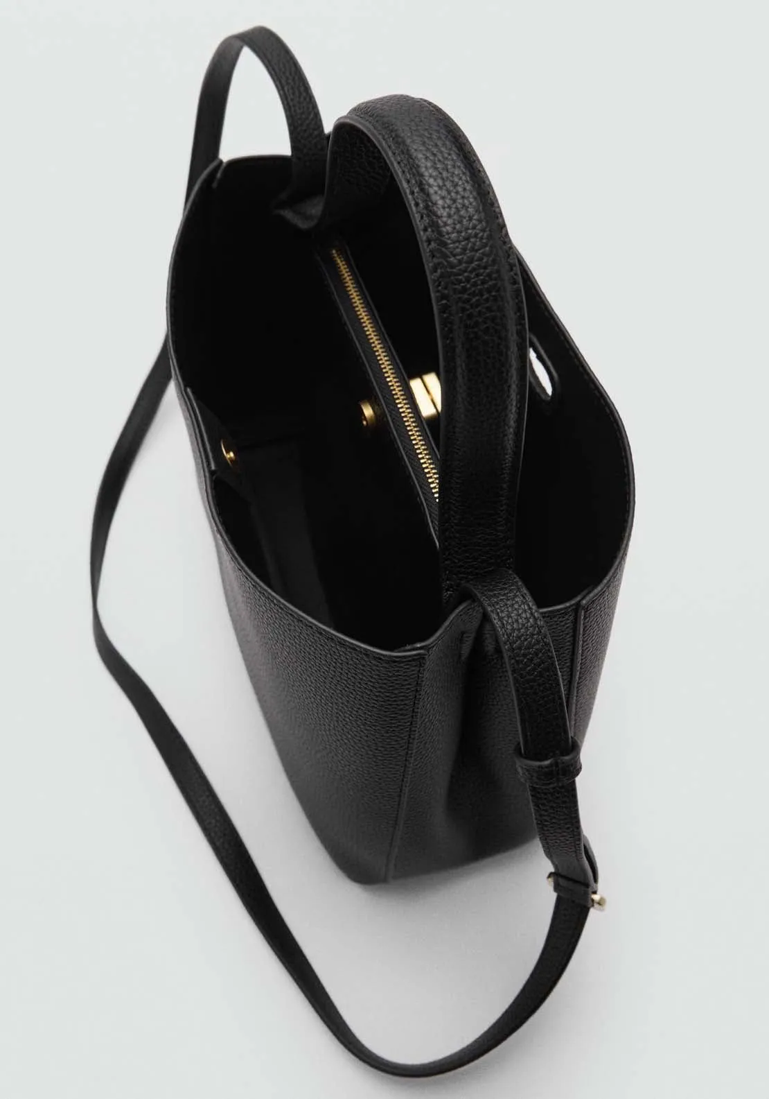 Crossbody bag with double handle - Black