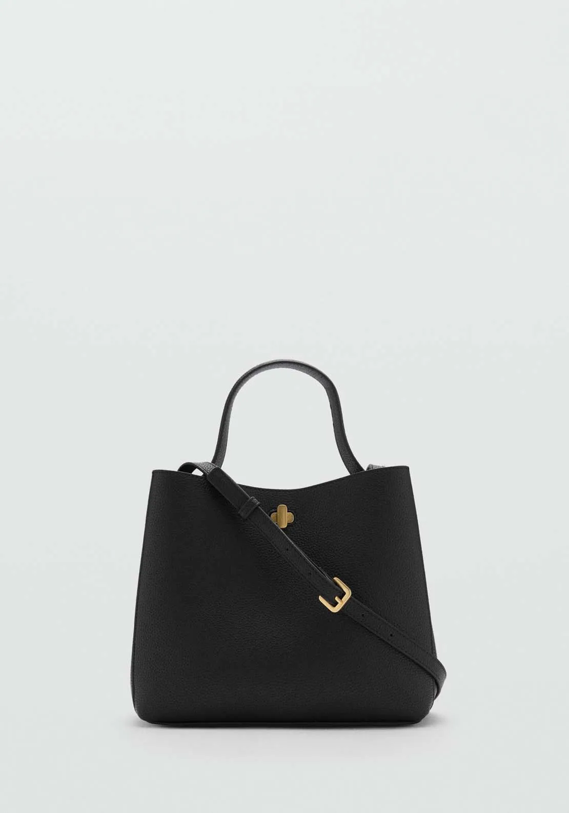 Crossbody bag with double handle - Black