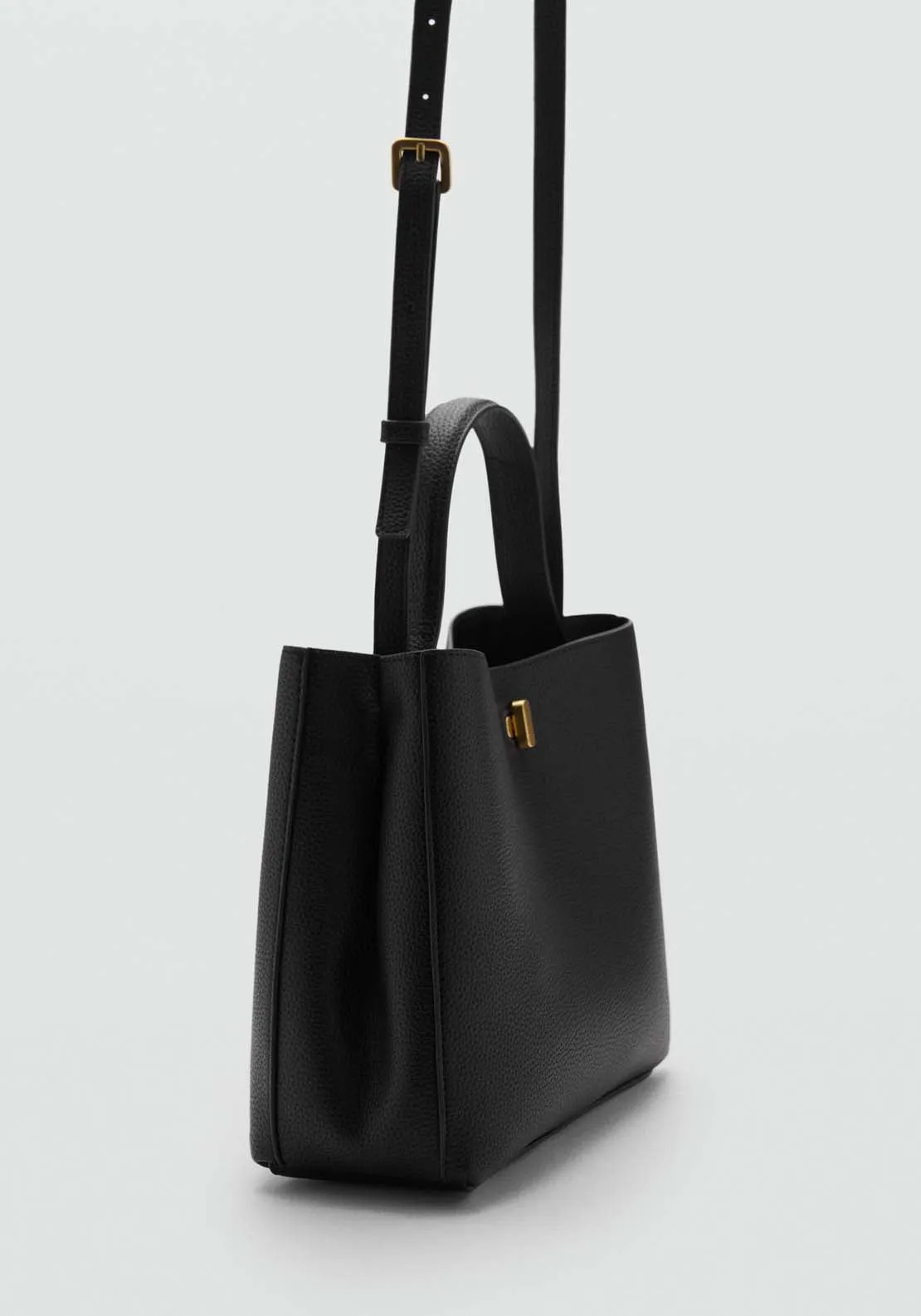 Crossbody bag with double handle - Black