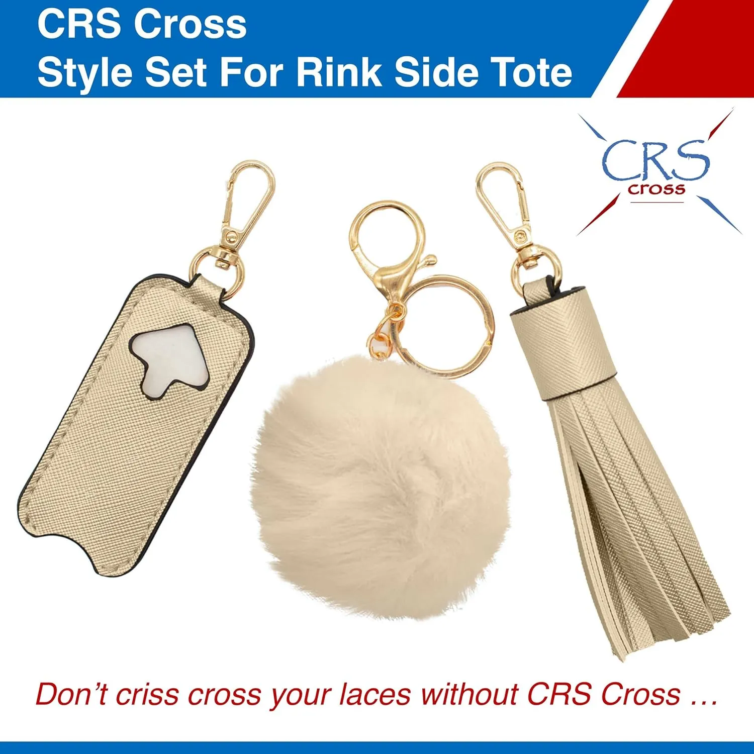 CRS Cross Rink Side Tote. Ice Skating Accessory Bag for Figure Skating, Roller and Inline Skaters, Ballet, Dance and Cheer. Organizes Guards, Water Bottle, Tissues, Phone.