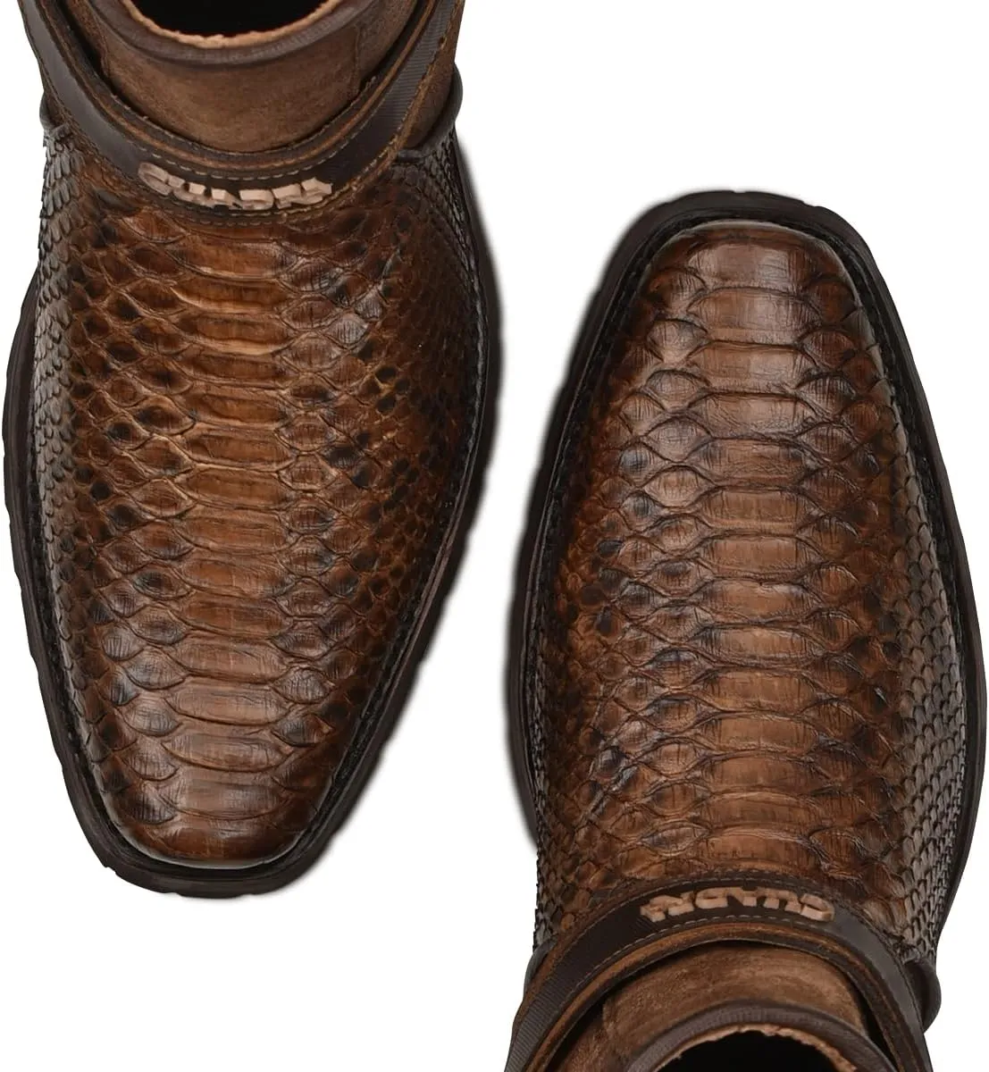 Cuadra Men's Bootie in Genuine Python Leather Brown 1J2LPH