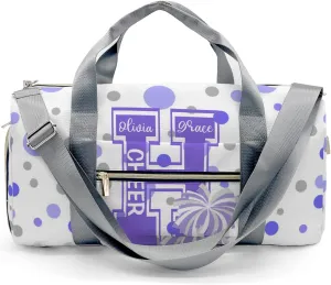 Custom Duffel Bag Polka Dots Bow Cheerleader Pom-pom Compact and Convenient: Fitness Bags for the Modern Traveler