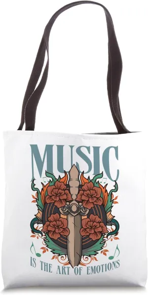 Dagger Art Vinyl Music Tattoo Dagger Symbolism Tote Bag