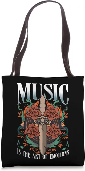 Dagger Art Vinyl Music Tattoo Dagger Symbolism Tote Bag