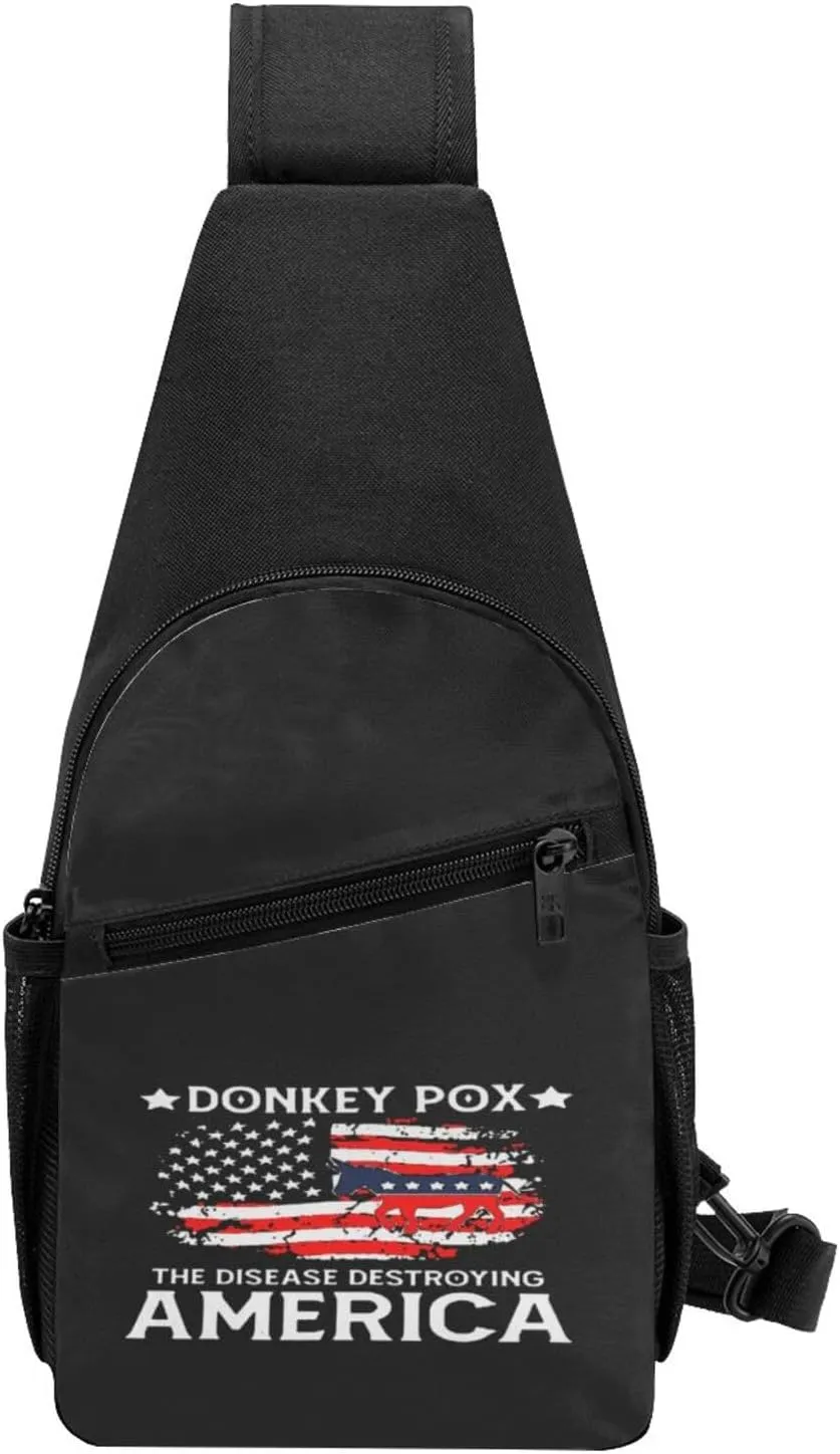 Donkey Pox The Disease Destroying America Chest Pack Leisure Shoulder Crossbody Chest Bag