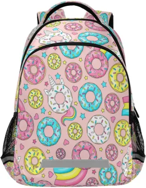 Donut Unicorn Yellow Lemon Backpack Laptop Backpacks Book Bags Water Resistant Daypack Durable College Shoulder Bag Sports Travel Day Pack