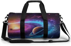 Duffel Bag for Men Women Gym Bag Colorful Solar System Travel Duffel Bag Waterproof Overnight Bag for Sports Workout