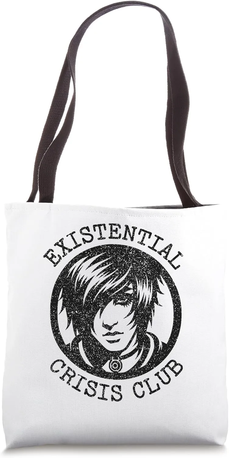 Emo Existential Crisis Club Cool Graphic Statement Tote Bag