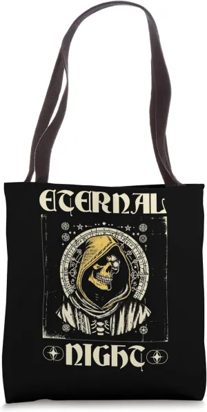 Eternal Night Skull Graphic Tote Bag