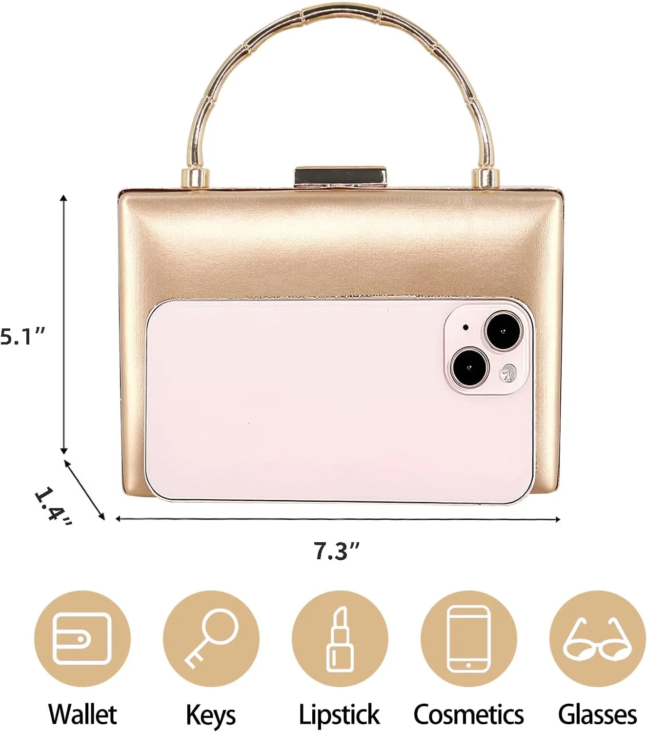 Evening Clutch Purses - Women's Evening Bag Party Purses Handbag for Cocktail/Prom/Party/Wedding/Formal