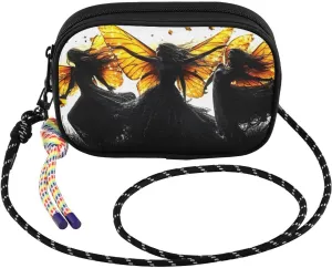 Fairy Fantasy Black Small Crossbody Bags for Women Cell Phone Purses Shoulder Bag Handbag with Adjustable Strap