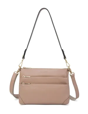 FAITH LEATHER CROSS BODY BAG- E1-0749-MACCHIATO