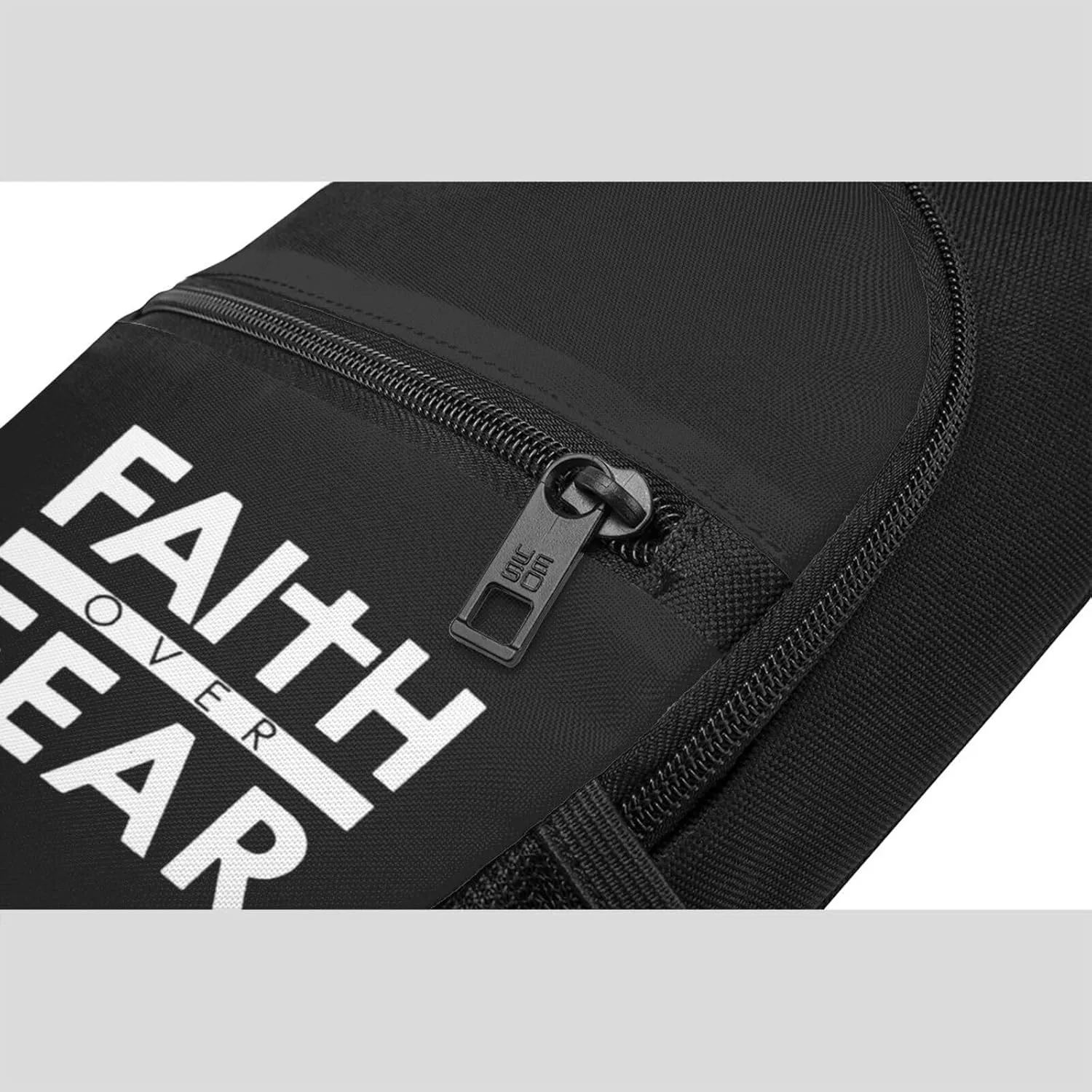 Faith Over Fear Bible Scripture Verse Christian Chest Pack Leisure Shoulder Crossbody Chest Bag