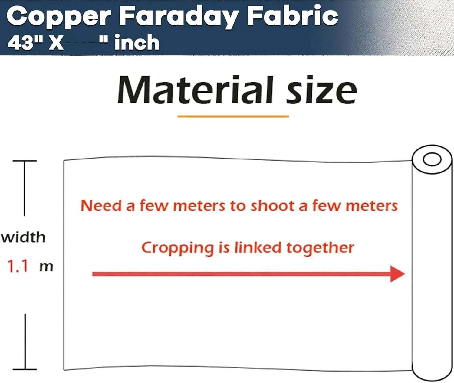 Faraday Cloth Roll EMF Faraday Fabric Faraday Bags EMP Proof Faraday Cage Shielding RF/LF/EMF Electromagnetic Fields Anti Radiation Fabric,gold-4x1.1m