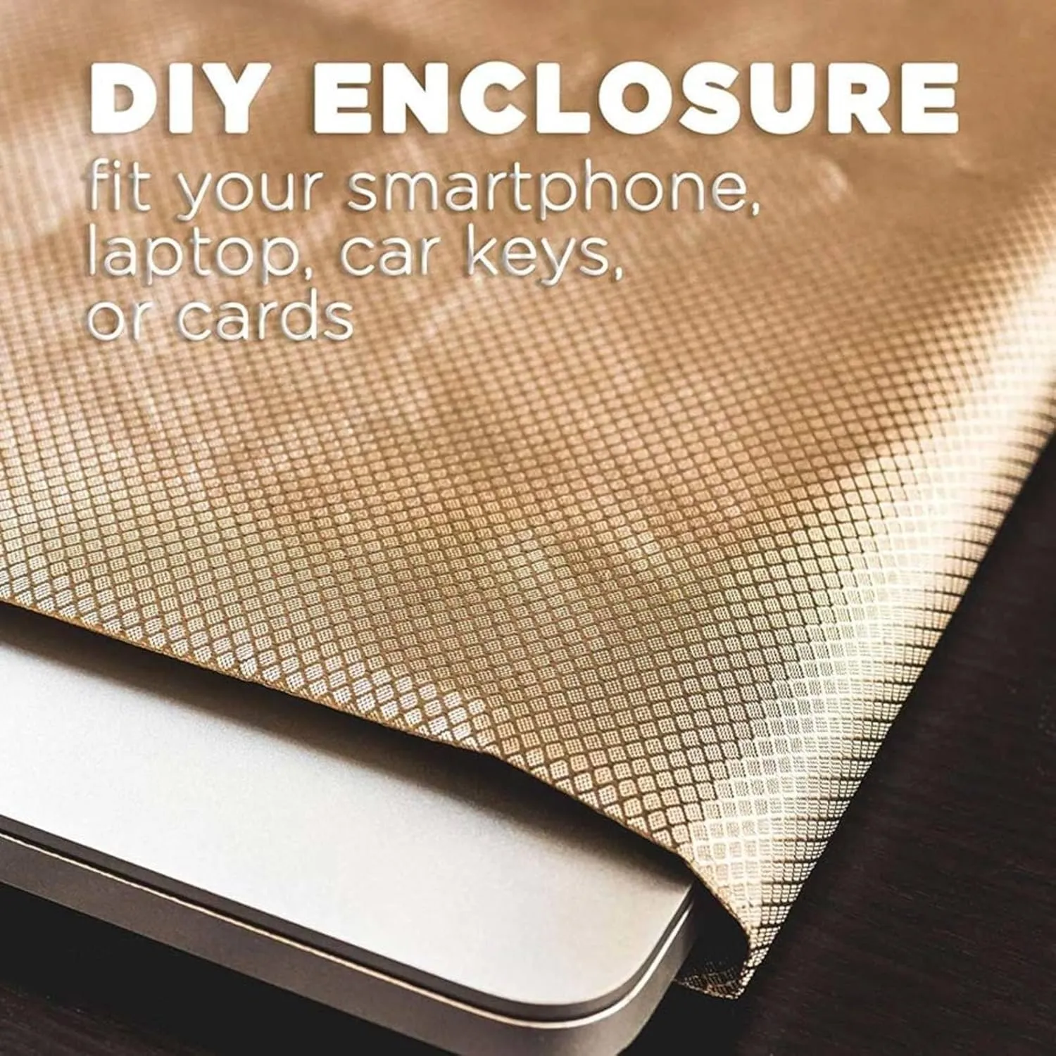 Faraday Cloth Roll EMF Faraday Fabric Faraday Bags EMP Proof Faraday Cage Shielding RF/LF/EMF Electromagnetic Fields Anti Radiation Fabric,gold-4x1.1m