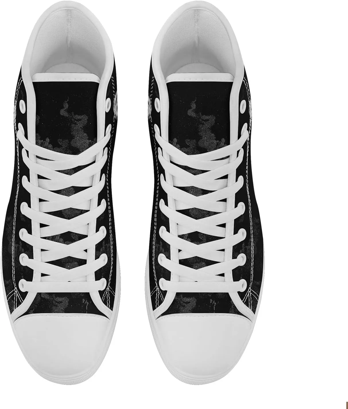 Fashion Skull High-Top Canvas Shoes for Men Women -Unique Vibrant High Top Sneakers Comfortable Casual Shoes