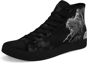 Fashion Skull High-Top Canvas Shoes for Men Women -Unique Vibrant High Top Sneakers Comfortable Casual Shoes