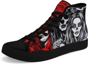 Fashion Skull High-Top Canvas Shoes for Men Women -Unique Vibrant High Top Sneakers Comfortable Casual Shoes