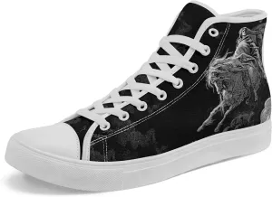 Fashion Skull High-Top Canvas Shoes for Men Women -Unique Vibrant High Top Sneakers Comfortable Casual Shoes