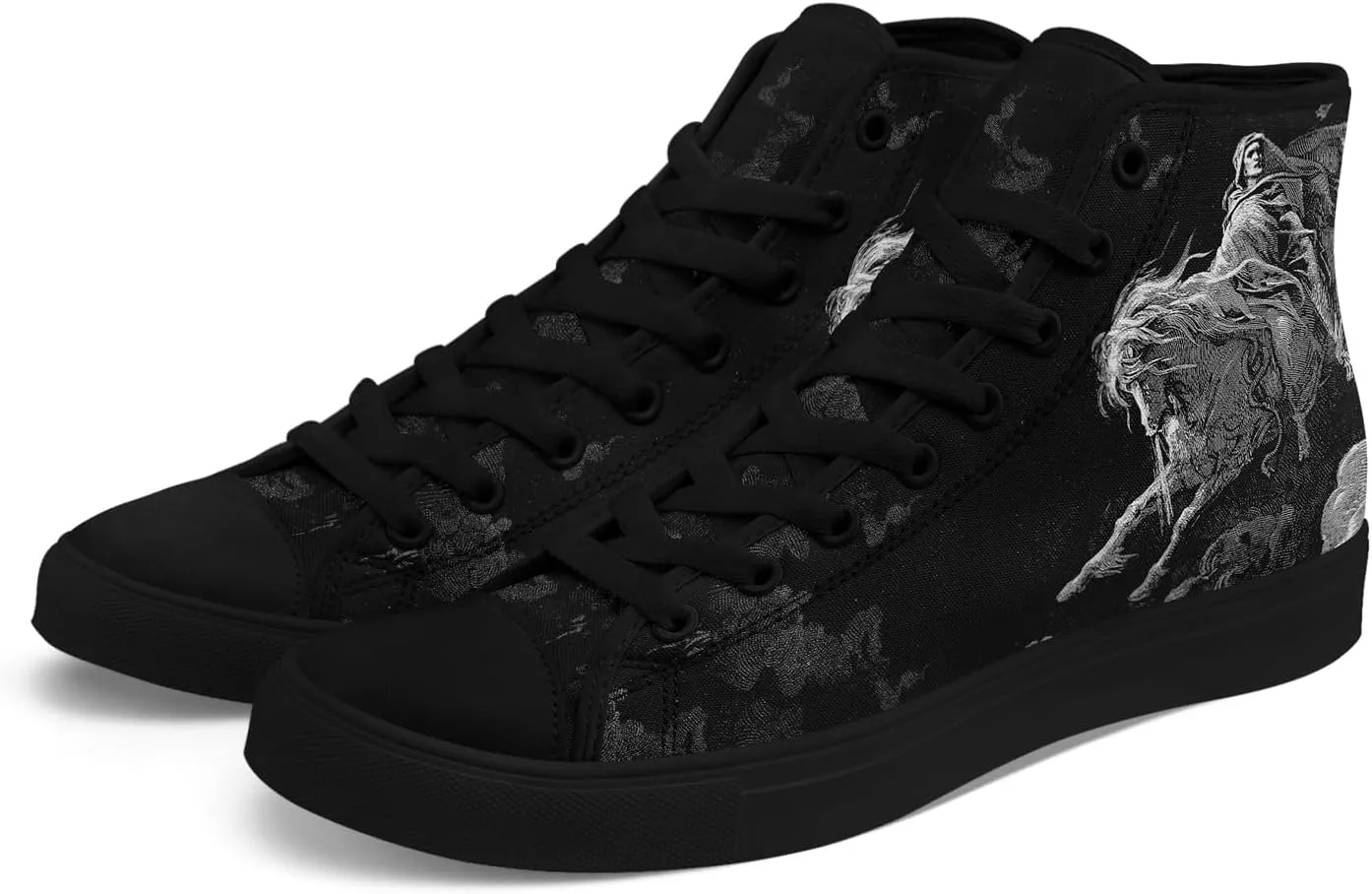 Fashion Skull High-Top Canvas Shoes for Men Women -Unique Vibrant High Top Sneakers Comfortable Casual Shoes