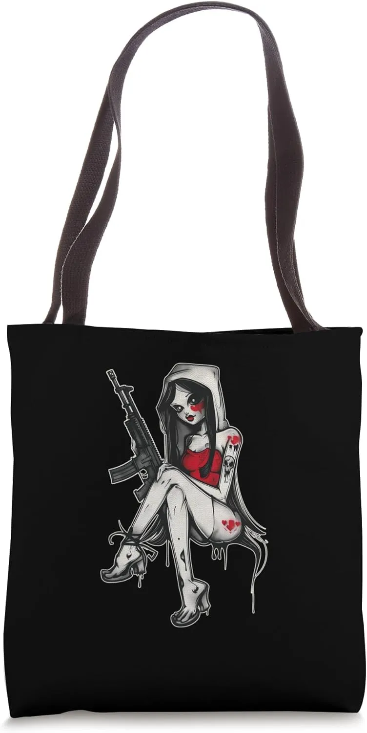 FEMININE AND DANGEROUS Alluring Rebellious Powerful Edgy Tote Bag