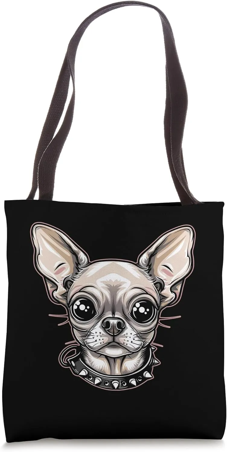 FIERCE CHIHUAHUA ATTITUDE Bold Fierce Playful Stylish Unique Tote Bag