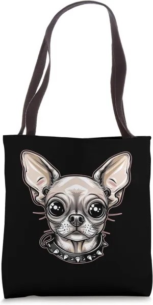FIERCE CHIHUAHUA ATTITUDE Bold Fierce Playful Stylish Unique Tote Bag