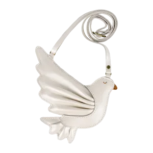 Filoe Purse | Dove | Off White Metallic Leather