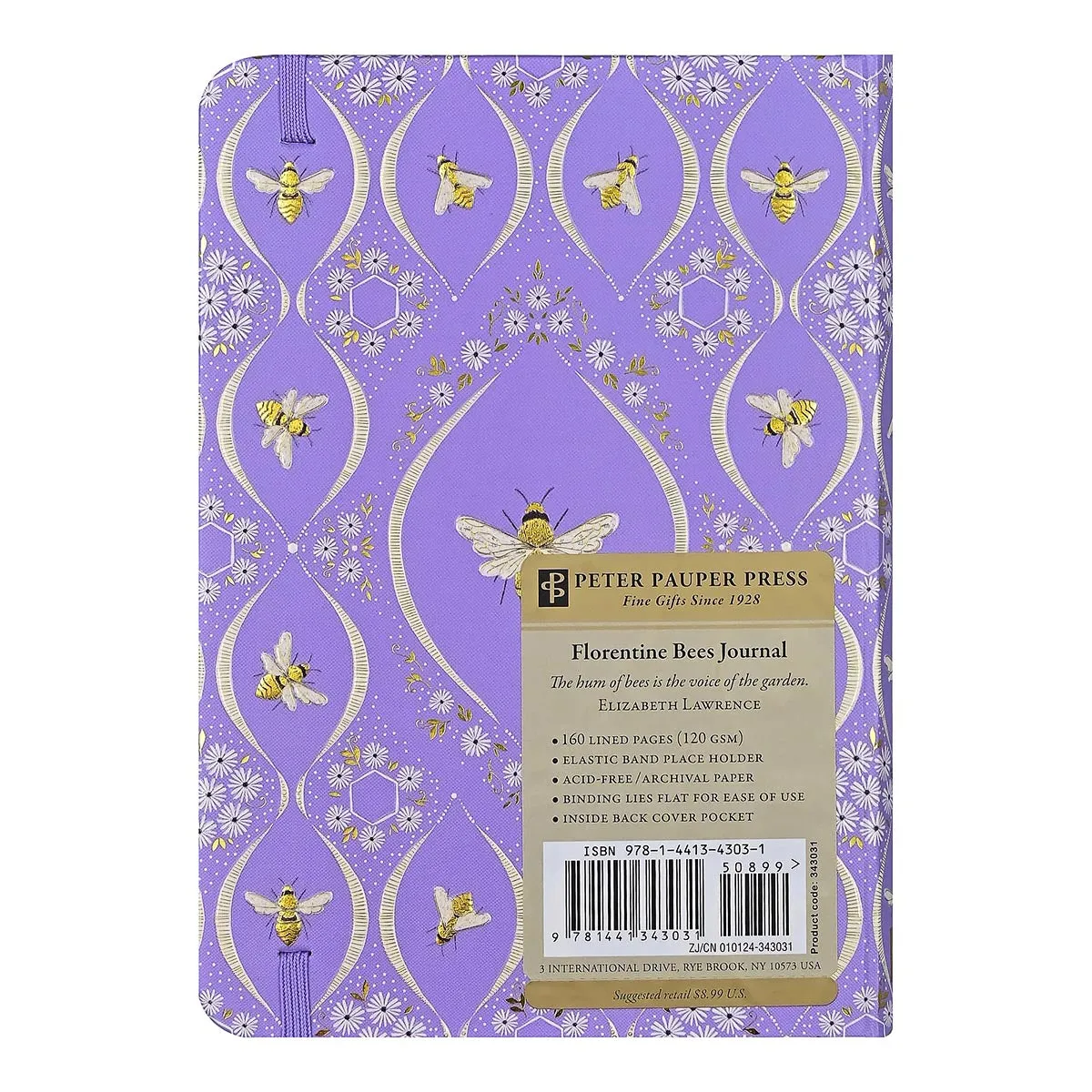 Florentine Bees Journal Notebook - Lined