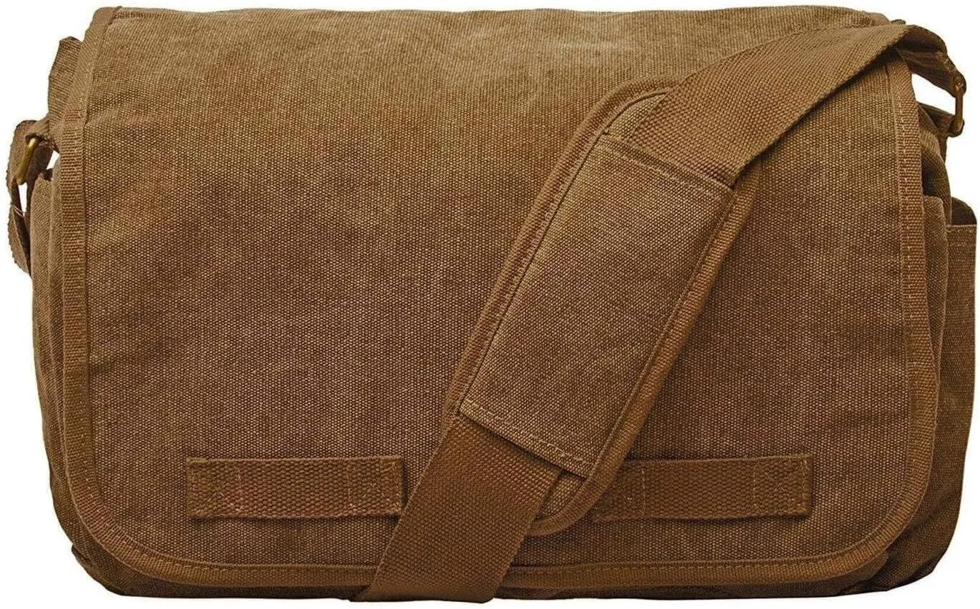 FR Fashion Co. 17" Classic Canvas Messenger Bag