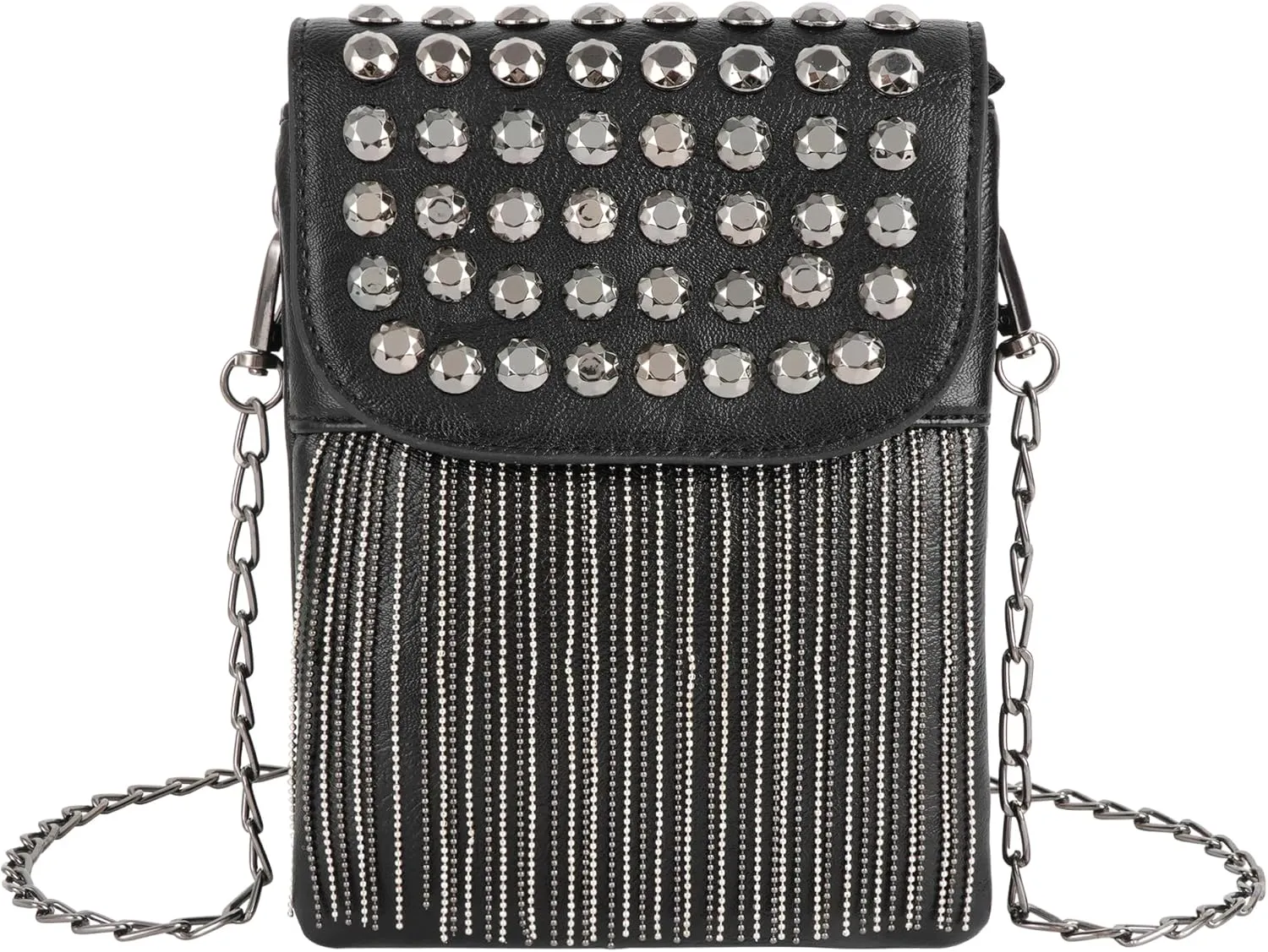 Fringe Crossbody Bag - Small Wallet Phone Bag Faux Soft Leather Shoulder Purse Satchel Sling