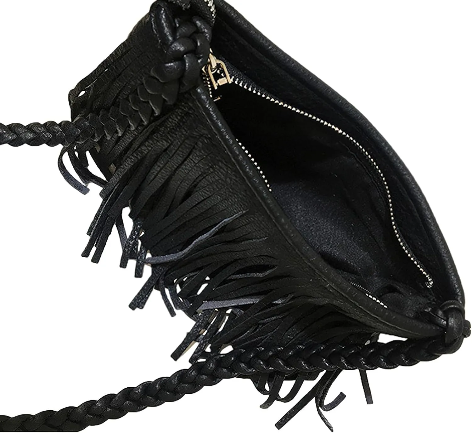 Fringe Crossbody Purse for Women Tassel Messenger Bag Leather Hobo Shoulder Bag Womens Sling Bag