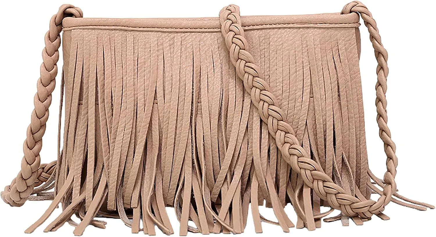 Fringe Crossbody Purse for Women Tassel Messenger Bag Leather Hobo Shoulder Bag Womens Sling Bag