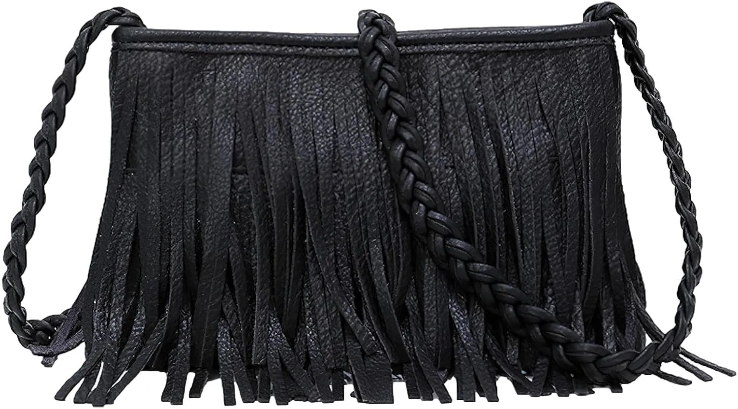 Fringe Crossbody Purse for Women Tassel Messenger Bag Leather Hobo Shoulder Bag Womens Sling Bag