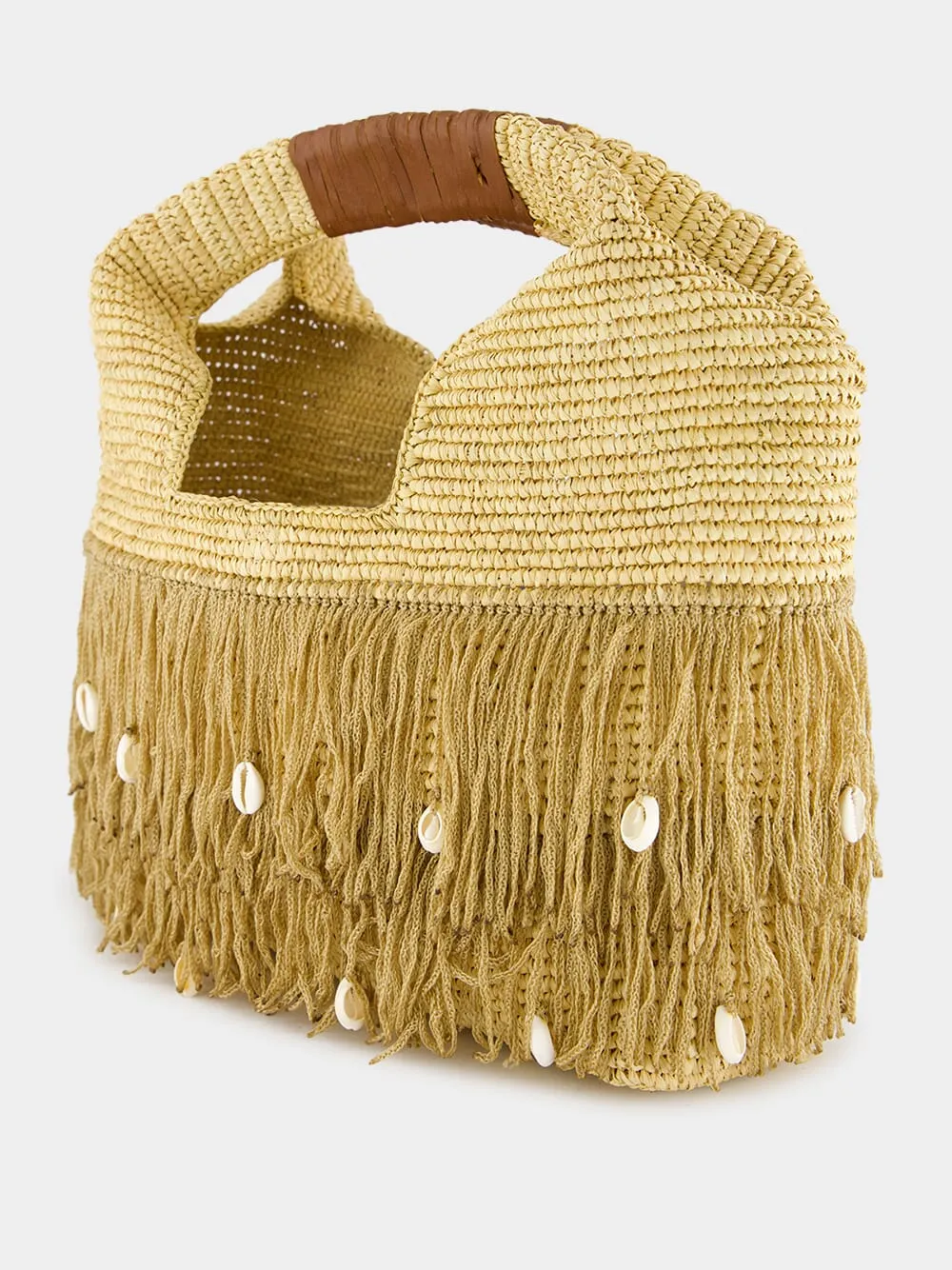 Fringed Basket Beach Bag