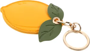 Fruit Keychain Organizer Cute PU Lemon Access Card Protector Lightweight Keychain Accessories for Bags and Portable Tracking for Work and Outdoor Use