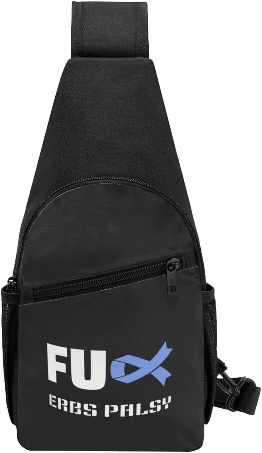 Fuck Erbs Palsy Awareness Chest Pack Leisure Shoulder Crossbody Chest Bag
