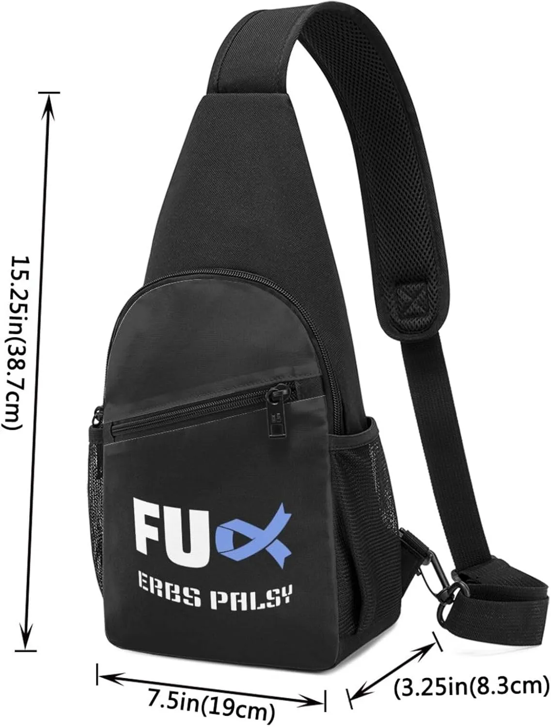 Fuck Erbs Palsy Awareness Chest Pack Leisure Shoulder Crossbody Chest Bag