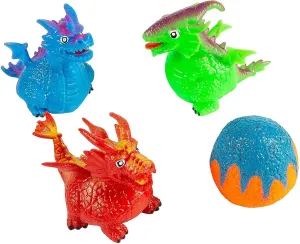 Fun Express Morphing Flipping Dragons in Eggs – Exciting Transforming Toys Kids Interactive Party Favors Fun Classroom Prizes – Great for Gift Giving Unique Collectible Toy Assorted Colors – 12 Pieces